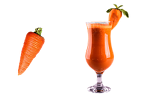 Carrot a new plant and vegetable juice