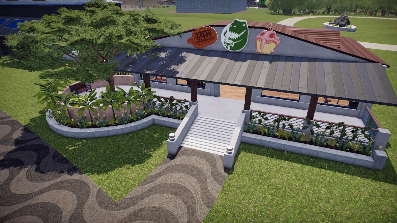 Tropical restaurant with small outside seating