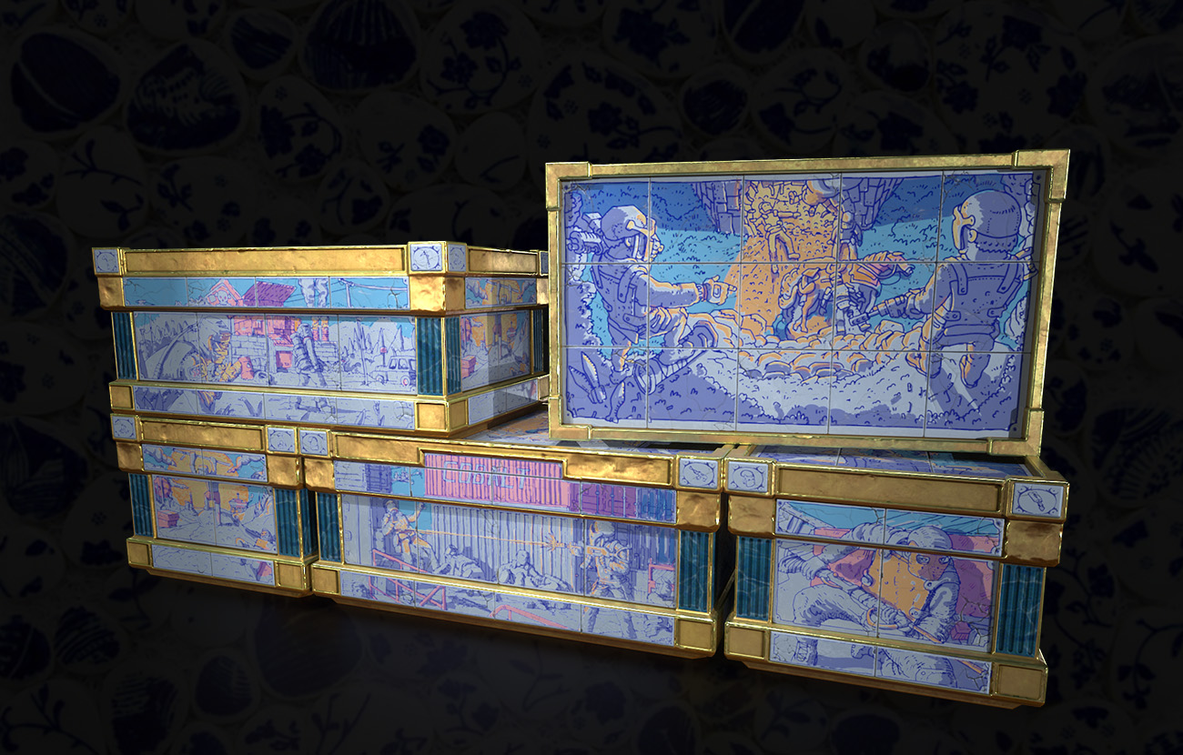 Porcelain Large Wood Box
