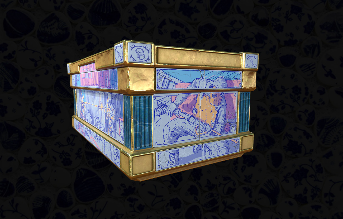 Porcelain Large Wood Box