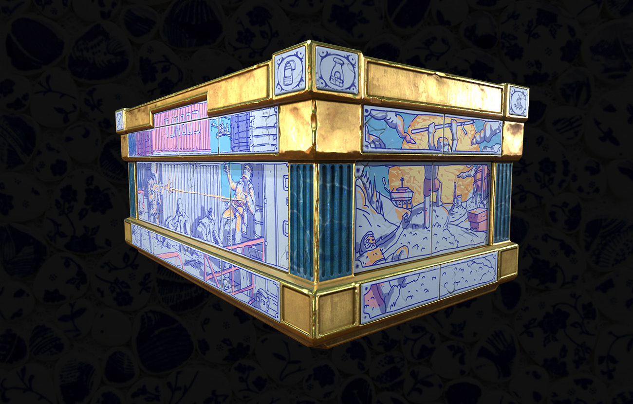 Porcelain Large Wood Box