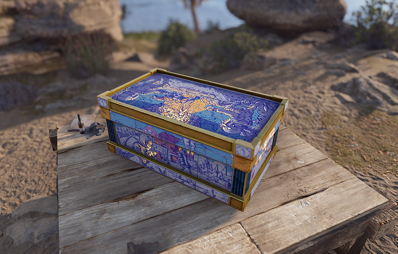 Porcelain Large Wood Box