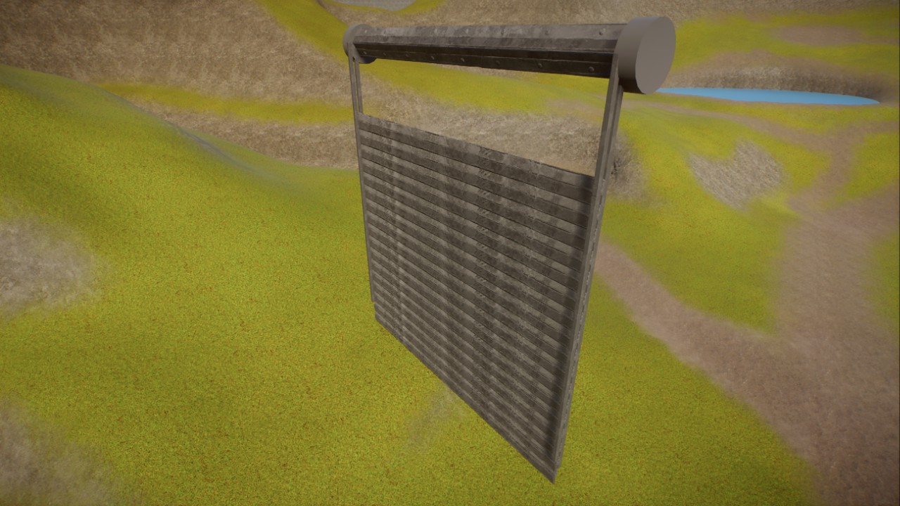 Rolling metal door (usable)