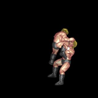 串刺しジャンピングニーパットB / Corner High Knee Strike