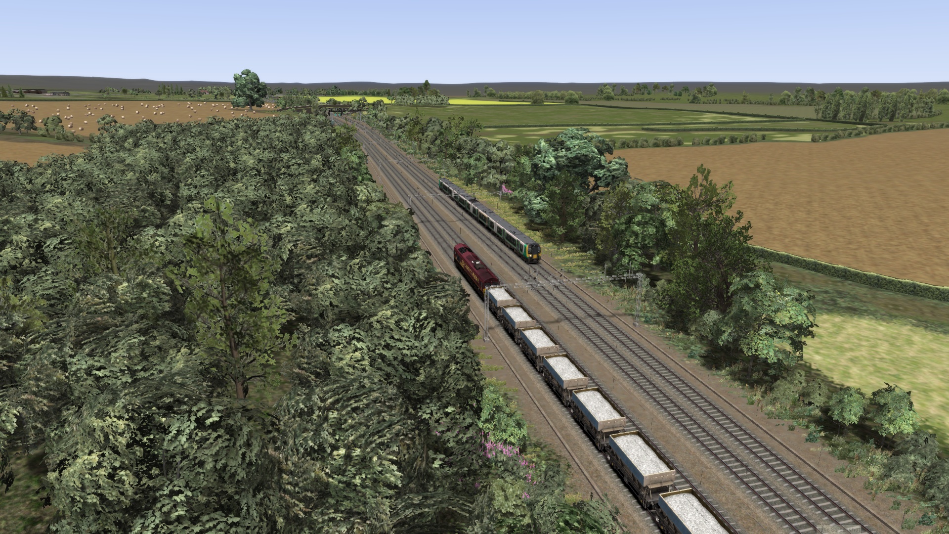 [bX123B Class 67 Thunderbird aggregates to Woking