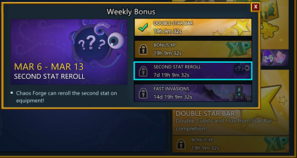 WelcomeUI Weekly Bonus TimeList