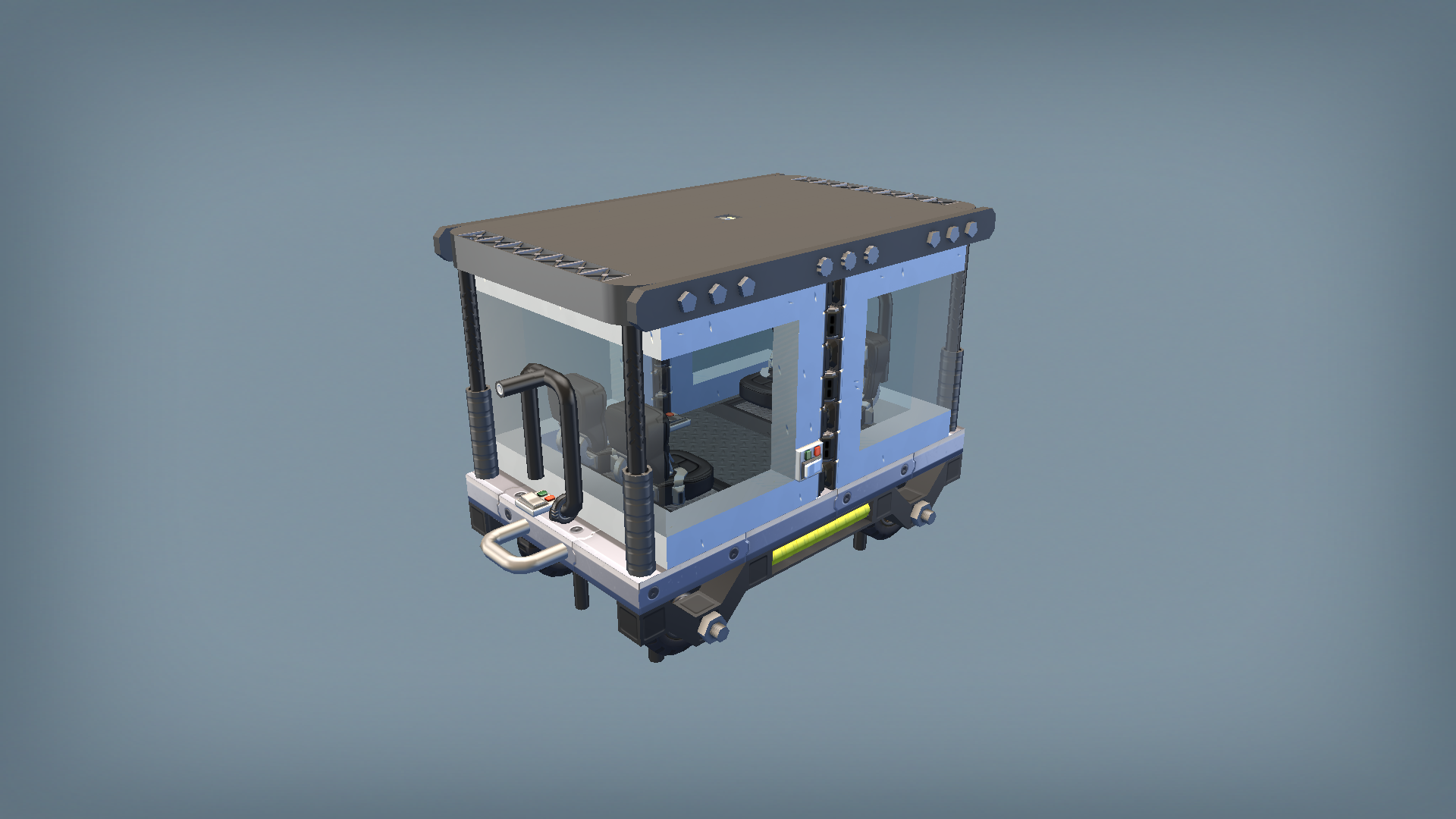 Modular Railway Train Car (passenger, old)
