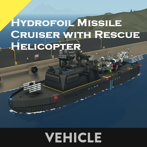 (UPDATED July 3 2025) Hydrofoil SAM Missile Cruiser ALTERNATE VERSION (deployable diving base)