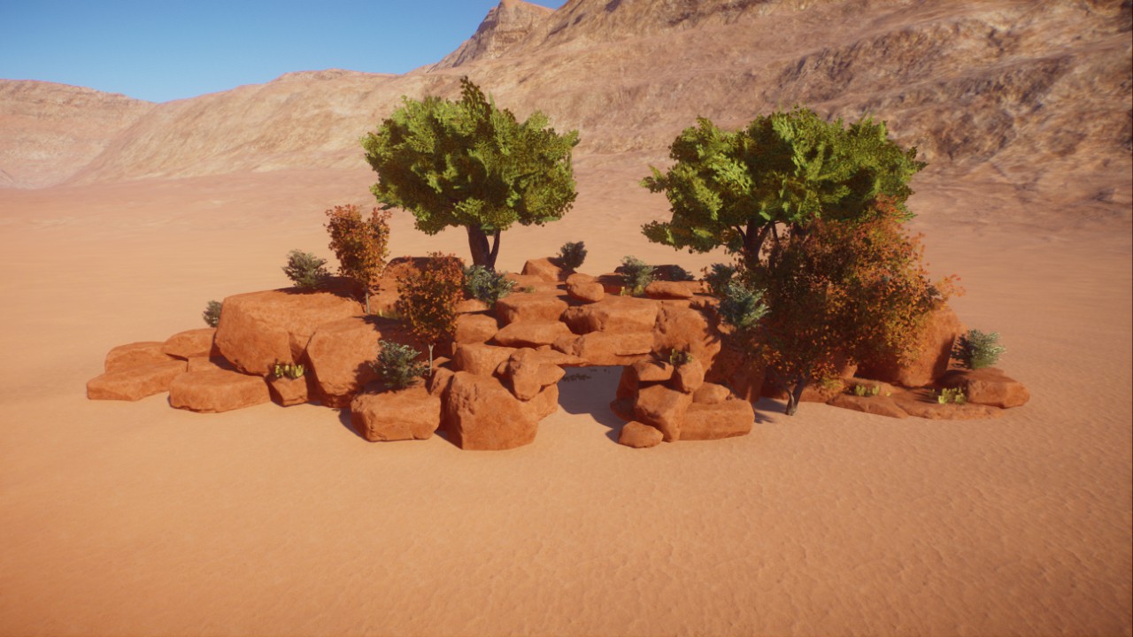 Large Red Desert Rock Cave