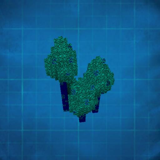 Arbres bleus