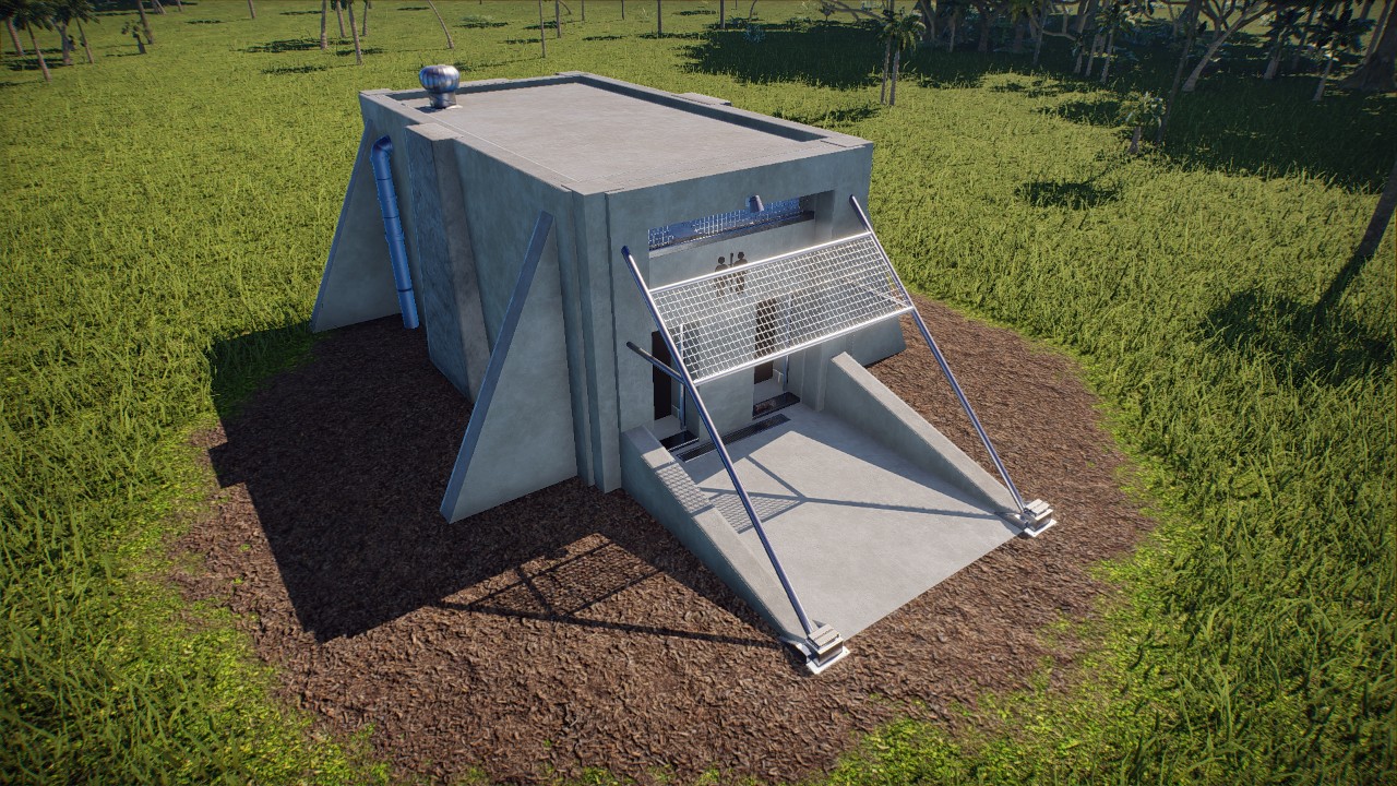 Large bunker style restrooms / toilet