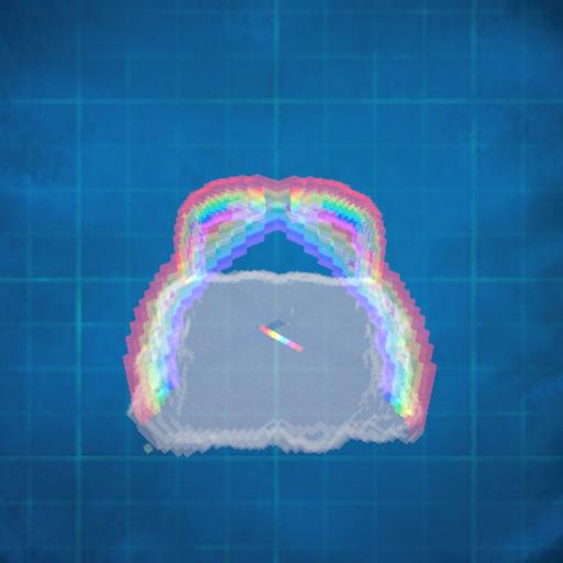 Maison magique nuage arcenciel en verre