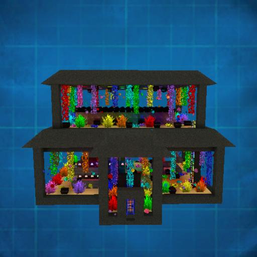 Maison aquarium coffre trésor treasure chest house