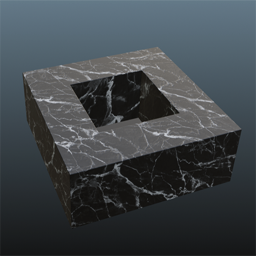 Fire Pit Cover Marble Black