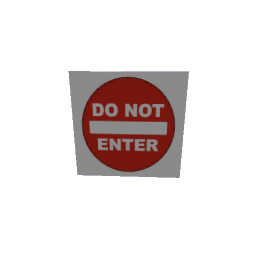 Do not enter sign