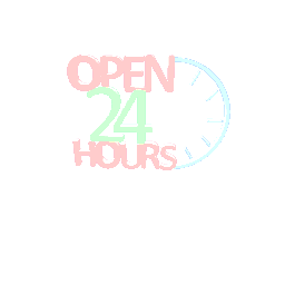 open 24 hrs sign preview