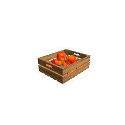 Produce crate with tomatoes