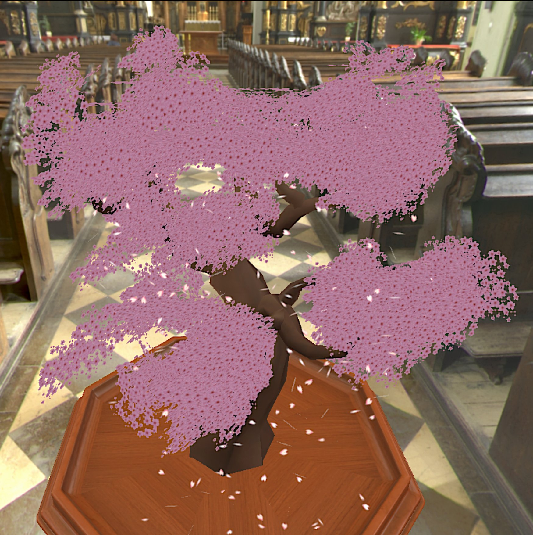 Cherry Blossom Tree with Particle Animation