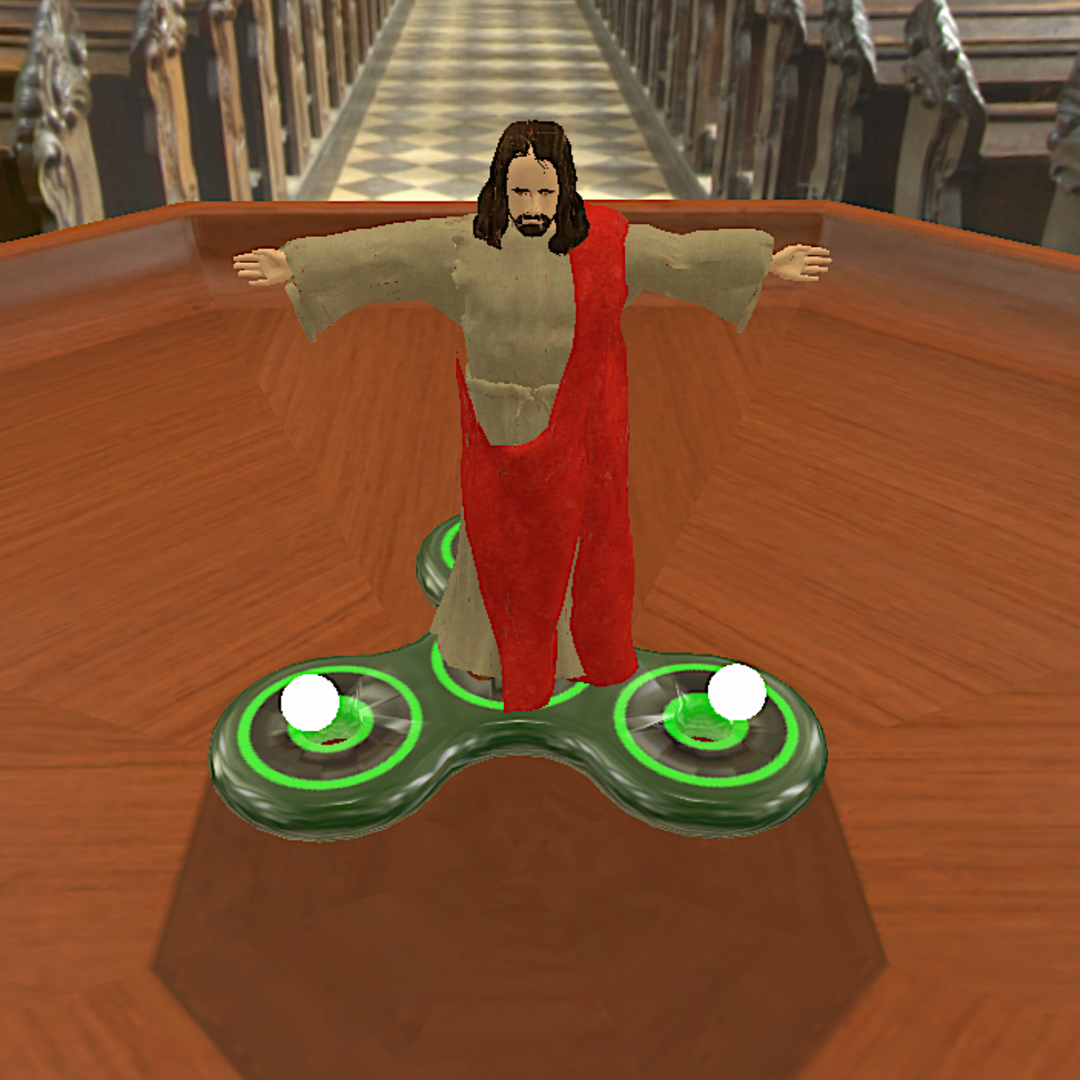 Floating Jesus Spinner