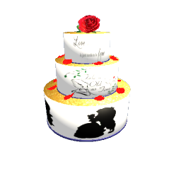 beauty and beast wedding cake