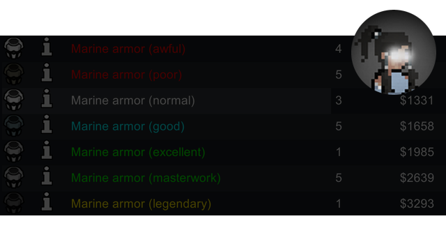 Перевод Quality Colors mod preview for RimWorld