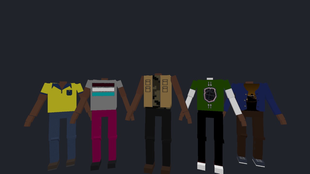 YM's Generic Clothing Pack #3(Dark Skintone)