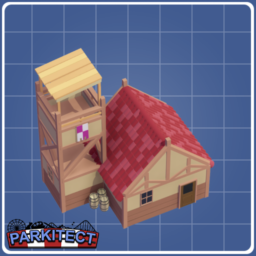 a small house with tower