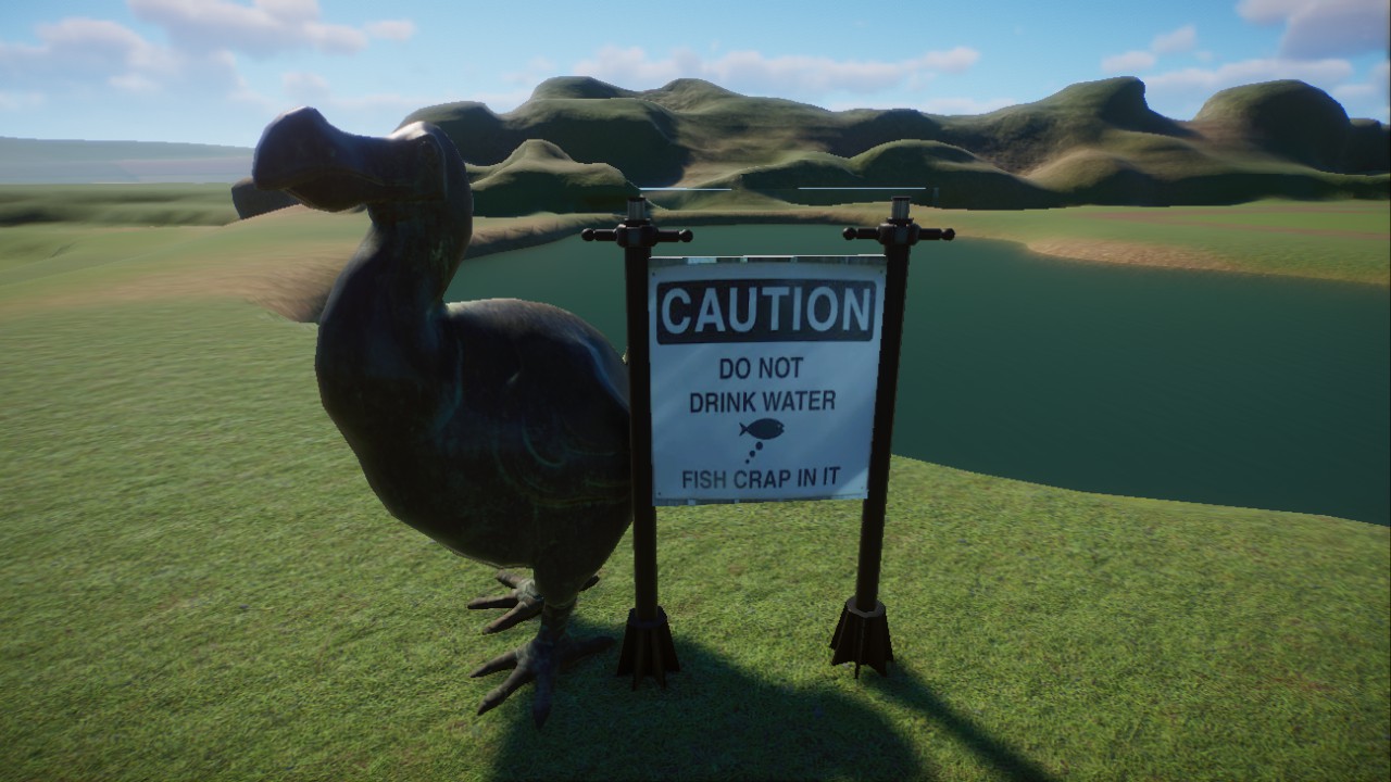 Caution  Water Sign with Stand