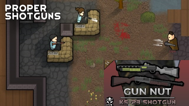 Gun Nut KS-23 (Proper) Shotgun patch mod preview for RimWorld