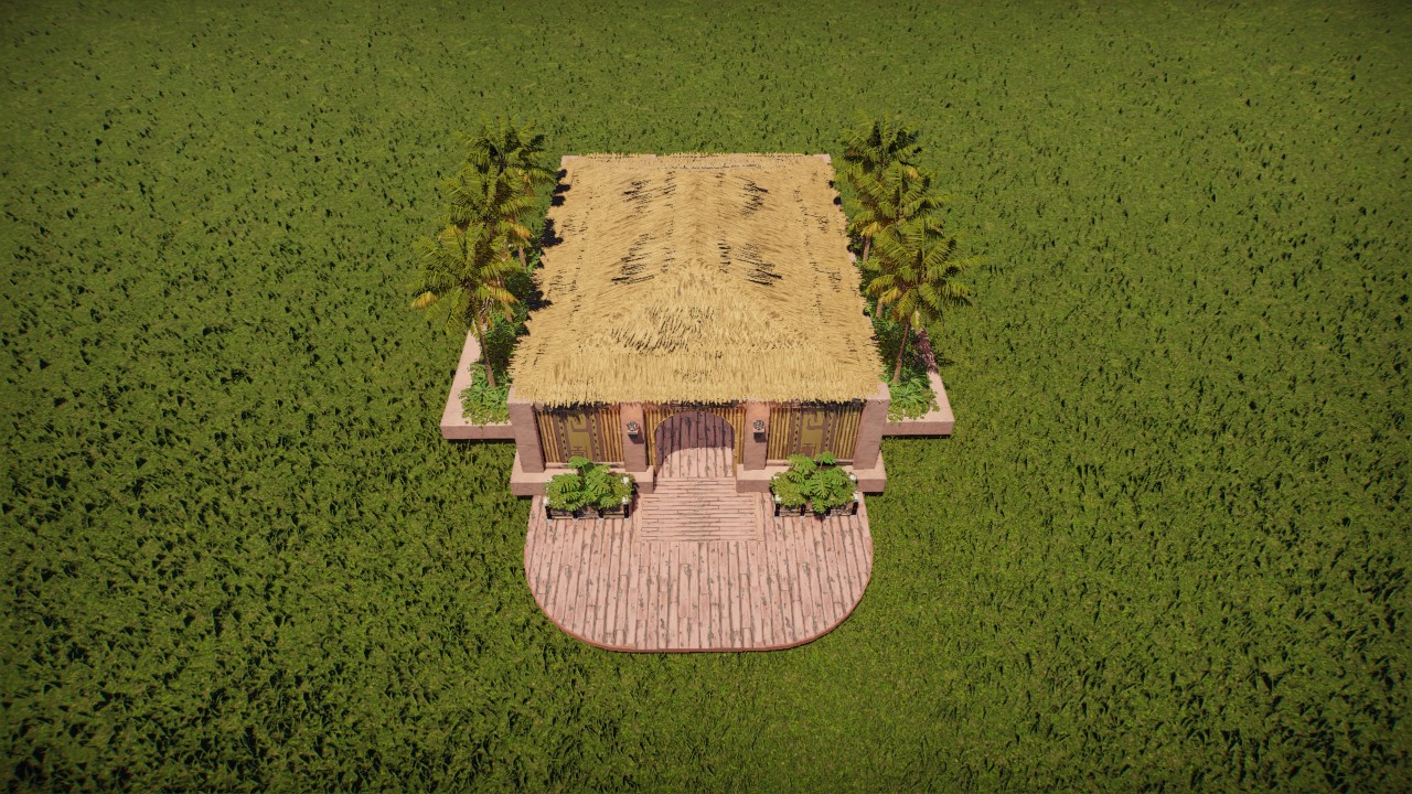 Small tropical entrance / Entrada tropical pequeña.