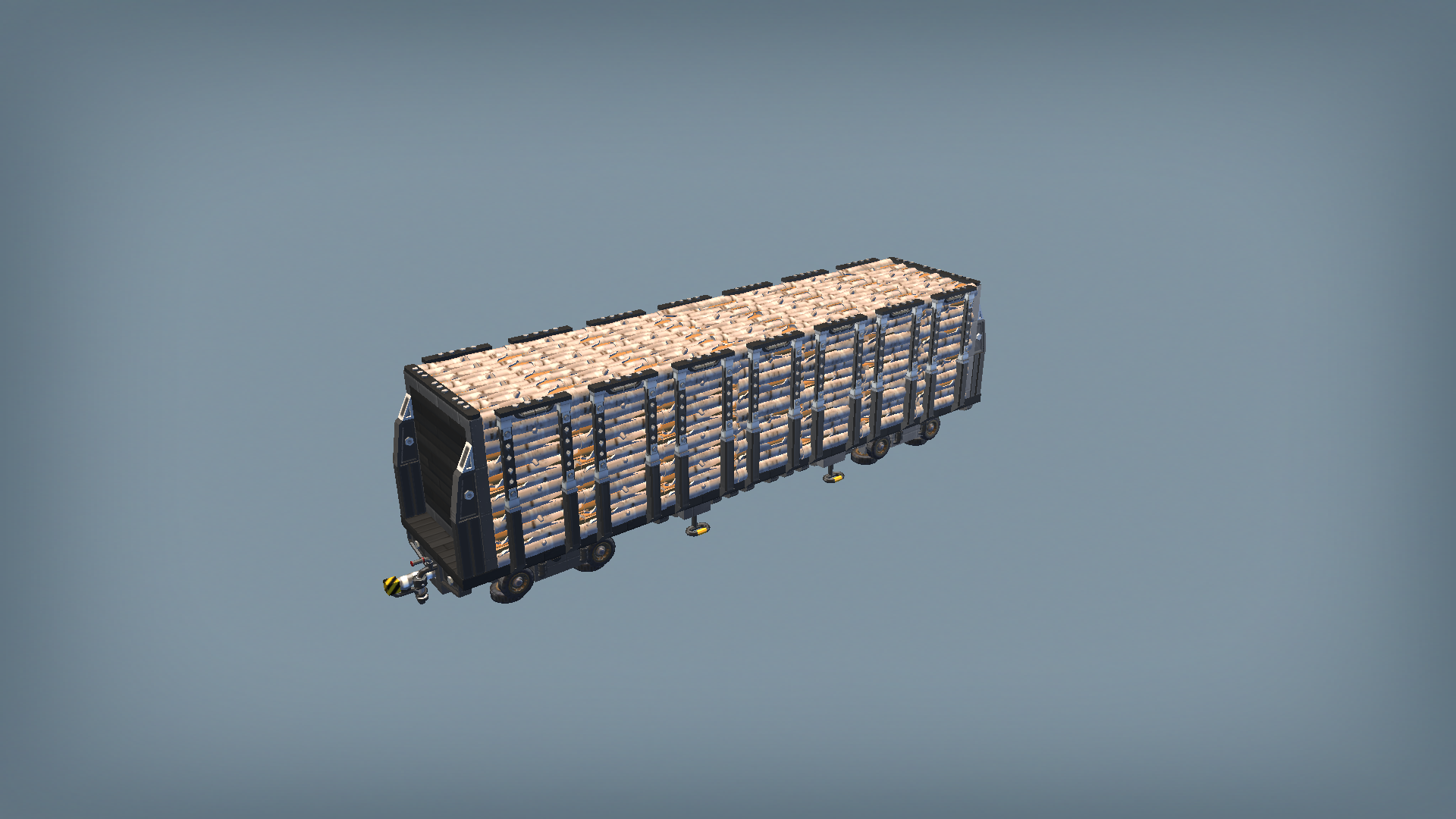 Pulpwood Stake Flatcar Loaded