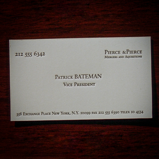 American Phycho Visit Cards preview