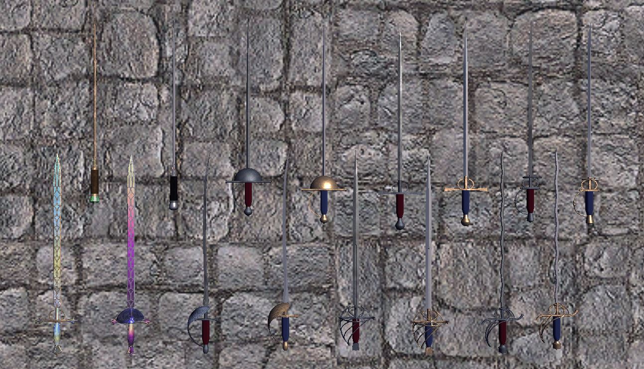 WouldBeBard's Low Magic Rapiers