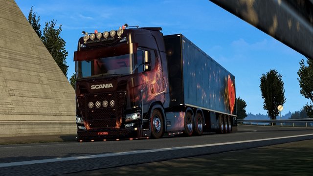 "VIKING THE HEART HUNTER" Scania.S 2016 with trailer for TMP (Multiplayer)