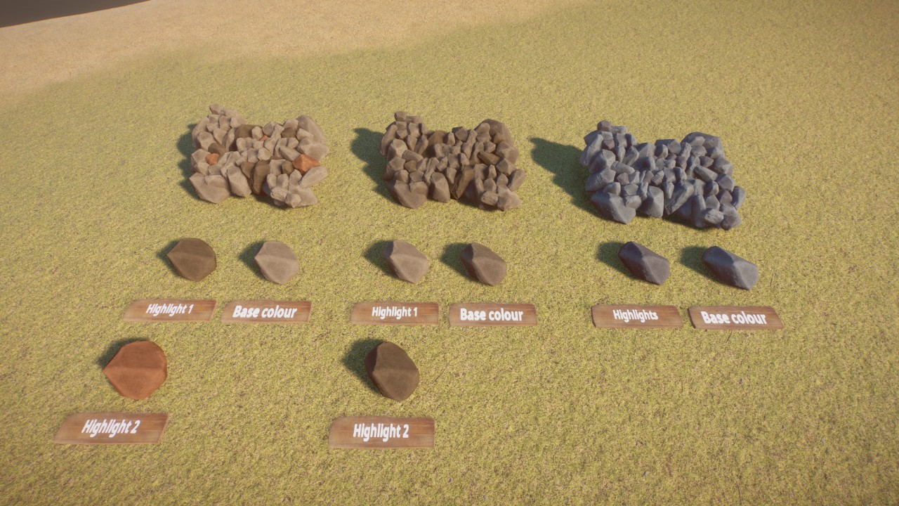 Recolour-able rubble / Small stones - By Toves