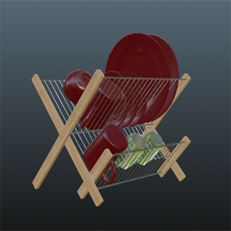 Dish Dryer Rack Red