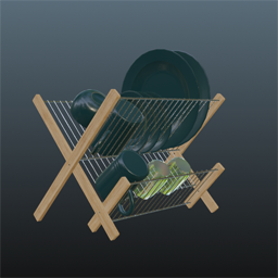 Dish Dryer Rack Blue-Green