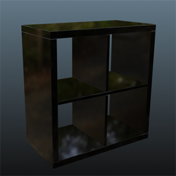 Ikea Kallax Shelf 2x2 Black Gloss (wallmounted)