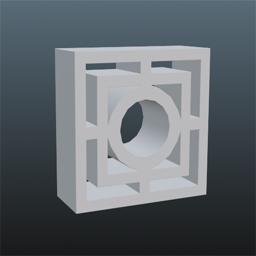 Deco block V1 Wall White