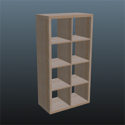 Ikea Kallax Shelf 2x4 Pine (wall mounted)