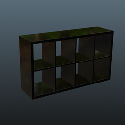 Ikea Kallax Shelf 4x2 Black Gloss (wall mounted)
