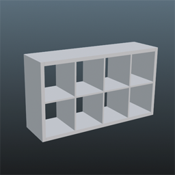 Ikea Kallax Shelf 4x2 White solid (wall mounted)