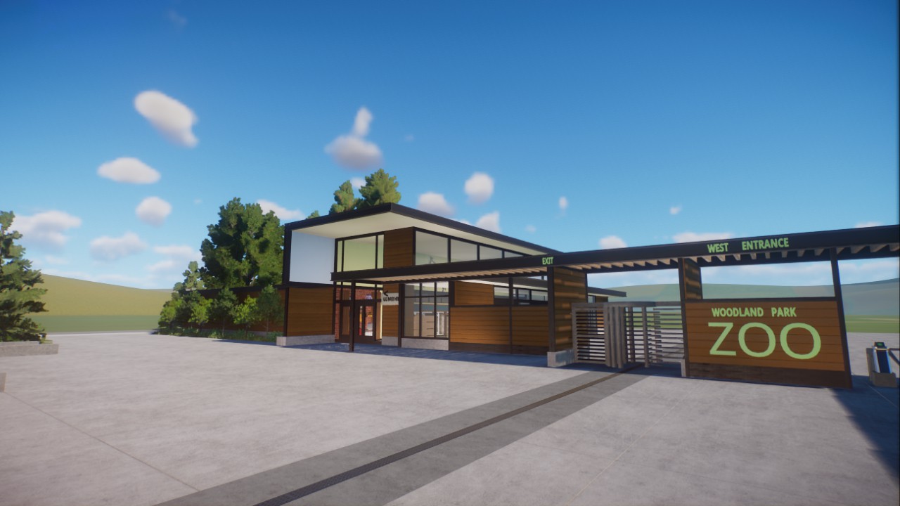 Woodland Park Zoo Entrance (Realistic Modern Entrance)