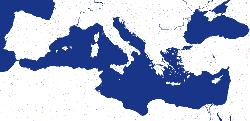 Mediterranean Sea but with 1295 Countries preview