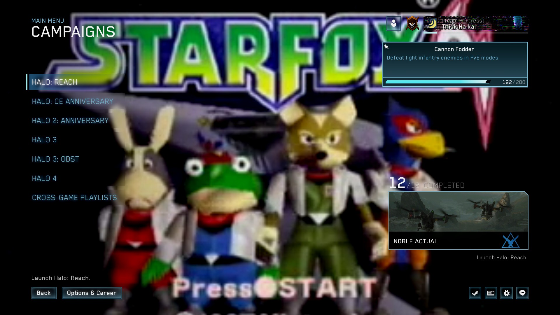 Star Fox 64 background