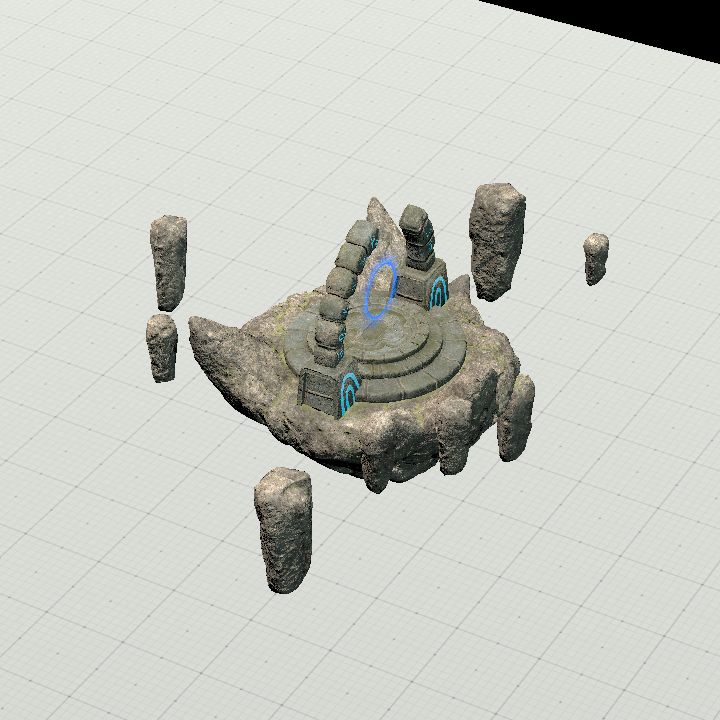 Flying portal island