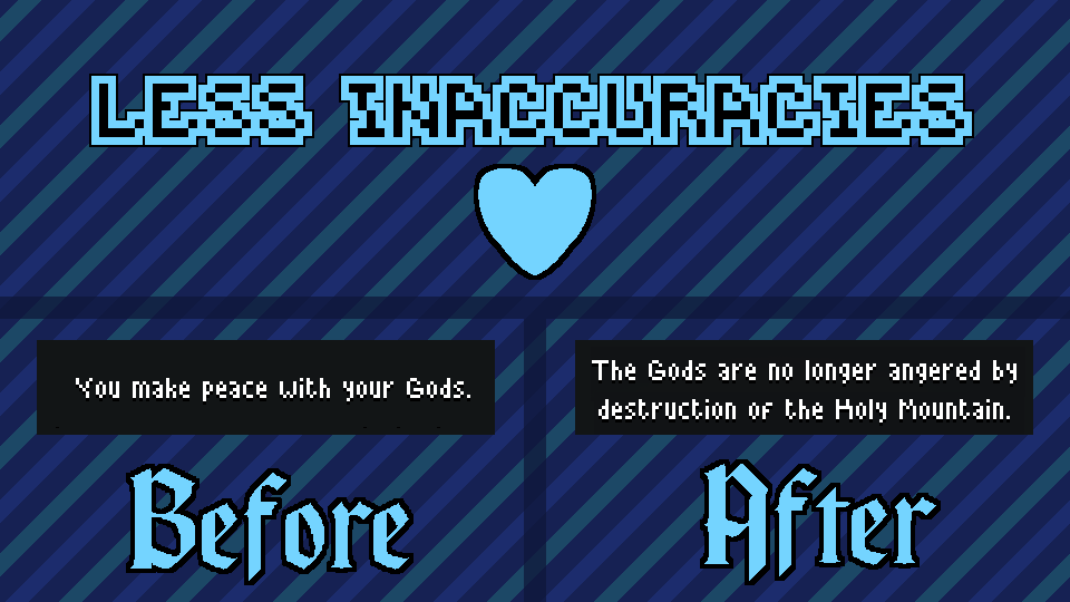 Less Inaccuracies