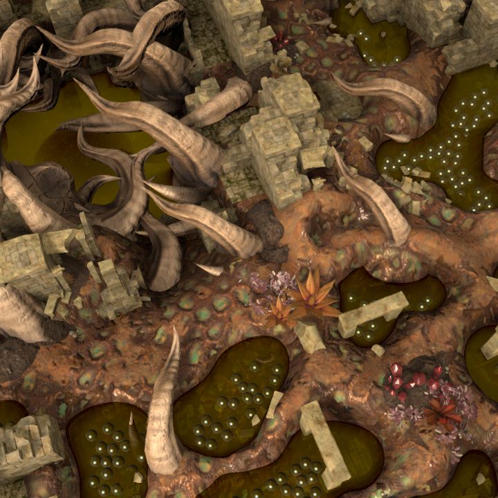 Infested Swamp - eerie swarm creature hatching pools