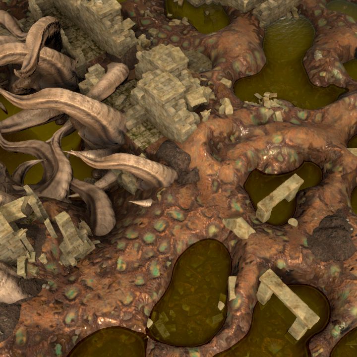 Infested Swamp - ruins and maw template