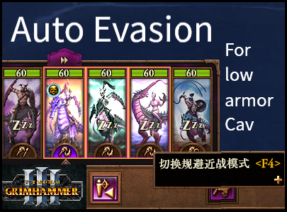 Allow low-armor Cavalry Auto-melee-evasion - SFO
